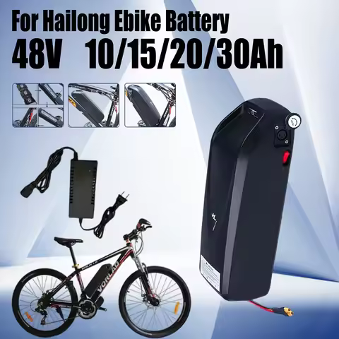 4-pin Hailong AKJA 48V 20-30AH battery 35AH BMS easy to install, long-distance climbing bike, 24-hou