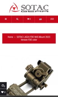 SOTAC L4G24 NVG Mount 夜視鏡支架 金屬 全近 沙色 真品