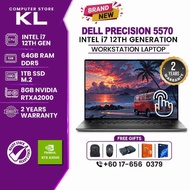 Dell Precision 5570 i7 12 Gen Engineering 15" OLED Touch 4k Res 64GB RAM DDR5 1TB SSD 8GB NVIDIA RTX