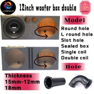 12 inch sub woofer box set round hole & Straight hole MDF board sub woofer box 12inch double set MR 