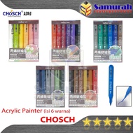 Acrylic Paint Chosch Marker Cs H, 6 Mixed Colors Mixed 6 Colors/ H805 - H809 - H810 - H833 - H834