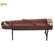 LIZMOMO Miniature Guzheng Model, Brown Wooden Chinese Guzheng Statue, Lightweight Portable Mini Guzh