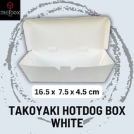 [50 pcs] TAKOyaki Box Laminated White Corndog Dimsum Hotdog