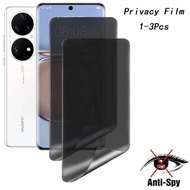 For Huawei Mate 60 50 40 30 30e Pro 50e 40e 4G 5G 1-3Pcs Anti Spy Privacy Hydrogel Film Privacy Scre