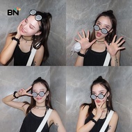 [BN] New Cosplay Glasses Vertigo Pattern Funny Decorative Glasses Anime Dizzy Eyeglasses Birthday Pa