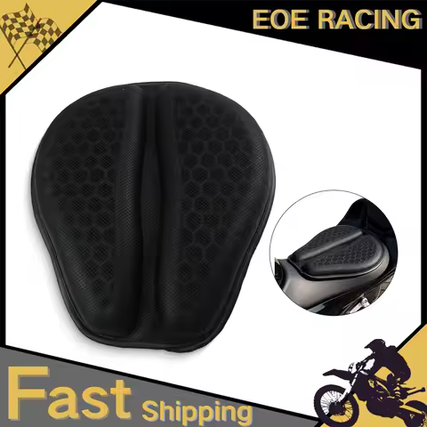 Breathable 3D Honeycomb Gel Pad Shock Absorbing Seat Cushion Comfort Accessory For Motorcycle Long R