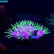 CABEZAG Simulation Anemones, Silicone Soft Artificial Coral, Aquarium Aquascape Colorful Decorative 