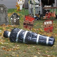 VEXUS Hanging Corpse, Inflatable Scary Dead Victim Props, Corpse Prop Large Black Fake Corpse Hallow