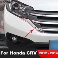 For Honda CRV 2012 2013 2014 ABS Chrome Front Grills Decorative Cover Frame Trim Grilles Decoration 