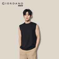 [Online Exclusive - Korea Collection] Giordano Men Cotton Crew Neck Loose Vest