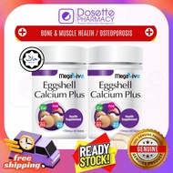 MEGALIVE EGGSHELL CALCIUM PLUS [EXP:04/26] 2x45S BONE HEALTH OSTEOPOROSIS KUAT TULANG + VITAMIN D + 