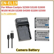 EN-EL19 EN EL19 Camera Battery 3.7V 1200mAh for Nikon Coolpix S2500 S3300 S4300 S3100 S2600 W100 W15