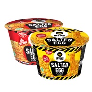 Nissin IRVINS Salted Egg Noodle CUP (SPICY + Original) Instant Noodles (Salted Flavor + SPICY Flavor