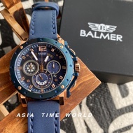 宾马 BALMER 7935G BRG-5 Chronograph Sapphire Blue dial Blue Leather Men Watch