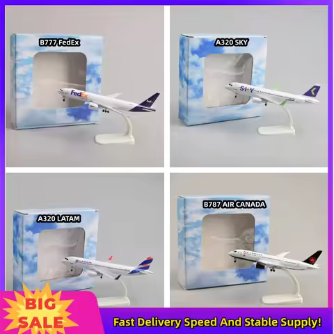 20cm Aircraft Models B777 Fedex A320 Sky Plane Model B787 Canada 320 Latam Diecast Airplanes Alloy M