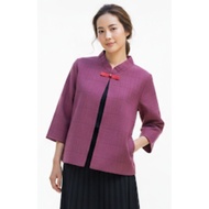 Antique Hand-Woven Hemp Coat Purple Ebony Seeds | Authentic Tribal Fabric Work Kraft Jacket