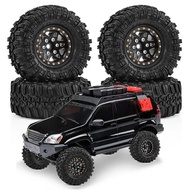 4Pcs 57mm 7mm Hex 1.0 Inch Heavy Brass Wheels Tires for TRX4M SCX24 FCX24 FMS AX24 FCX18 1/24 1/18 C