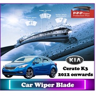【 Kia K3 】 Nano Coating Soft Silicone Car Wiper Blades - 1 Pair / Pengelap ( 2012 onwards / Cerato F