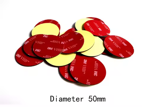 Dimater = 50mm, 1.1mmthick, Round 3M VHB 5952 Heavy Duty Double Sided Adhesive Acrylic Foam Tape Bla