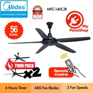 [TWIN PACK] Midea 5 Blades Ceiling Fan with Remote Control ( 56" ) MFC-140CJR / MFC140CJR