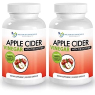 Apple Cider Vinegar Capsules - 100% Organic Apple Cider Vinegar Pills 1500 mg - Natural Digestion・ I