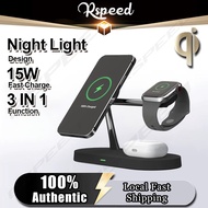 Wireless Charger Stand Magnetic For Phone12-17 Fast Charging Station for A-pple Watch 9 8 7 6 5 Airp