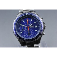 Vintage 2003 [exc+5] seiko pilot 7t92-0cf0 blue chronograph 42mm qz men's watch