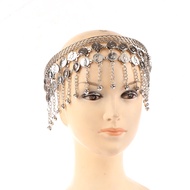 Hot Sale 1Pc Women Belly Dance Hairpin Coins Tassels Gypsy Headband Indian Dance Performance Clothin