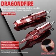 10pcs/box DRAGONDFIRE #10（0.3mm）Tattoo Cartridge Needles RS/RL/RM/M1 Makeup Permanent with Membrane 