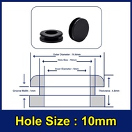 [100 PCS] Rubber Grommet Hole COVER Panel Hole Cover Cable Wire Cover Hole Plug [10mm-100mm]