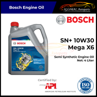 Bosch 5W30 5W40 10W30 10W40 Semi & Fully Synthetic Engine Oil (4L) - New Packaging