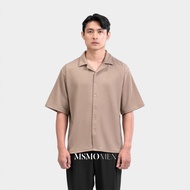 KEMEJA MSMO Men Eiji Shirt Knit in Beige Beige Short Sleeve Shirt in Beige