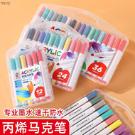 ปากกาปากกาอะคริลิก,12สี,24สี,48สี,ผ้า,เซรามิก,ปากการะบายสีไม้,ปากกาปากกามาร์กเกอร์กันน้ำ Nsvy