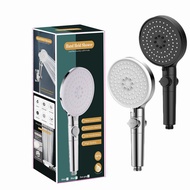 Five-speed Shower Flower Pressurized Shower Head Shower Head Household Bathroom One-Button Water Stop Handheld Shower Head Set