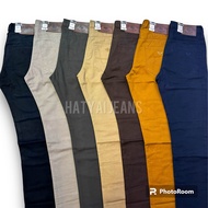 กางเกงผ้าชิโน ทรงกระบอกเล็ก กางเกงผ้าสี ผู้ชาย Micro No.085 เอว28-36 (ผ้าไม่ยืด)