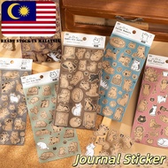 Cute Kitten Meow Cuties Moments Cat Deco Stickers DIY Decorations Journal Scrapbooking Collage Label