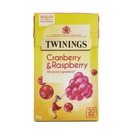 Twinings Cranberry and Respberry Tea ทไวนิงส์ แคนเบอร์รี่และราสเบอร์รี่ ชาอังกฤษ (UK Imported) 2กรัม x 20ซอง