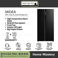Midea MSS-580WEVB 587L Side by Side Refrigerator /Fridge /Peti Sejuk