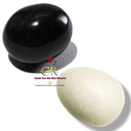 Natural Black & White Shivalingam Shaligram Stone (Pooja for Divine Blessings)