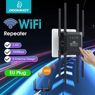 DoomHot WiFi Repeater Signal Booster 2.4Ghz/5Ghz Wireless Range Extender WiFi Signal Booster 300/1200Mbps Wi-Fi Signal Amplifier Network Routers Network Extender For AP Router Range EU Plug
