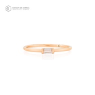 (PRE ORDER 15 วัน) Maison de Jewels - Oro Diamond Baguette Ring  แหวนทอง ทองแท้ 9K แหวนพชร เพชรแท้ แหวนใส่ทุกวัน แหวนแบรนด์