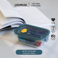 LOVWISH brand 400ml rectangular glass food container - LYCW/L400