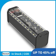 21700 DIY Power Bank Case Supports 4x21700 Batteries PD20W Powerbank Case LED Screen Transparent Bat