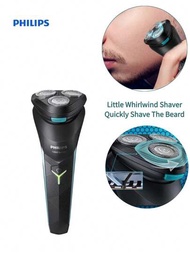 1入組可充電男士電動刮鬍刀S1115，支援濕擦或乾剃，3D切割頭，防水設計，高效率，是送給男友、丈夫和父親的完美禮物