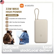 Xiaomi PowerBank 10000mAh Built-in Cable Pocket Version 33W Two—Way Fast Charge USB-C CCC Powerbank