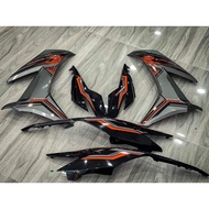 COVERSET HONDA RS-X alpha grey+ hitam kilat/ rs-x Siap tampal sticker/Honda RSX/brand Hld