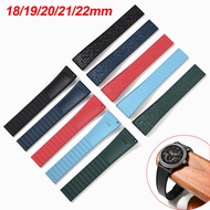 New Design CTS Fluororubber Watch Strap 18mm 19mm 20mm 21mm 22mm Fast Release Silver Buckle Watch Ba
