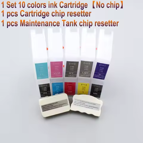T46S T46Y T47A Refillable Ink Cartridge No Chip For Epson SureColor SC-P700 SC-P900 P700 P900 Printe