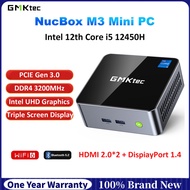 GMKtec M3 Mini PC Intel i5-12450H DDR4 3200Mhz PCIe 3.0 M.2 2280 SSD Wifi6 BT5.2 Desktop Gaming PC