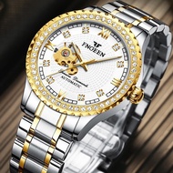 Watch Jam Tangan Pria FNGEEN 8073 Business Gold Automatic Self-wind